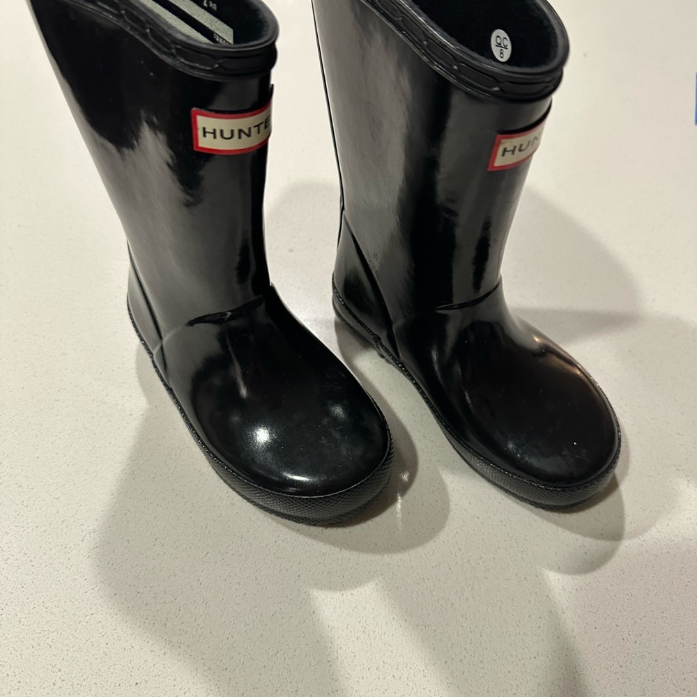 Hunter Glossy Black Boots